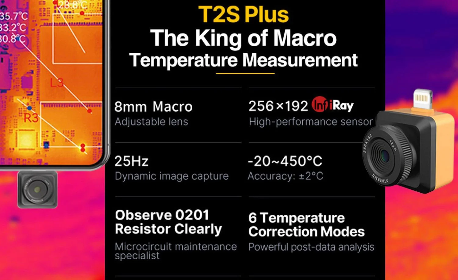 03 T2S PLUS король измерения макро температуры