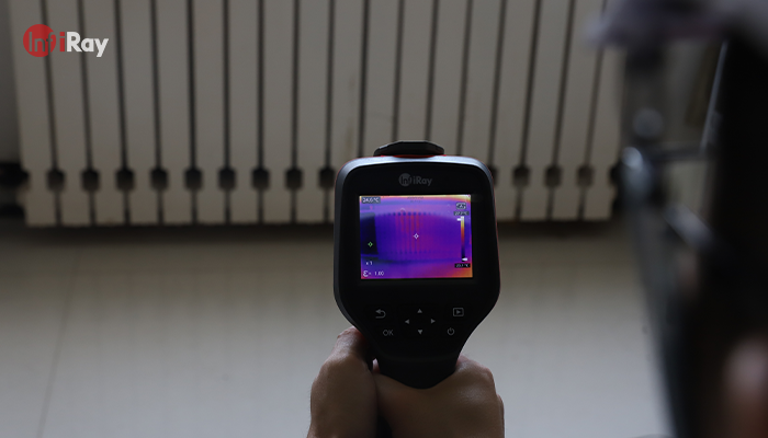 using thermal imager to detect heat system